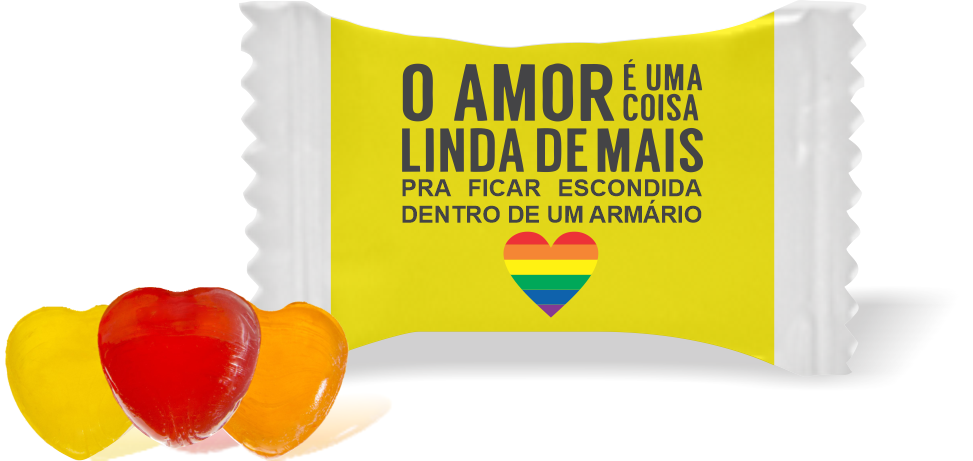 Balas de Brinde Modelo Frase 