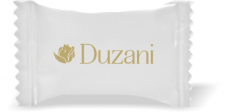 Balas de Brinde Duzani Duras com Sabor de Frutas - Balinhas Personalizadas