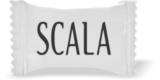 Balas de Brinde SCALA Duras com Sabor de Frutas - Balinhas Personalizadas