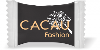Balas de Brinde Cacau Fashion Duras com Sabor de Frutas - Balinhas Personalizadas