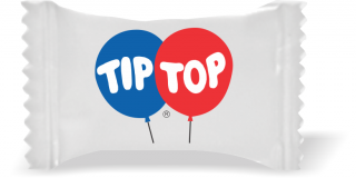 Balas de Brinde TIP TOP Duras com Sabor de Frutas - Balinhas Personalizadas