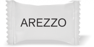 Balas de Brinde AREZZO Duras com Sabor de Frutas - Balinhas Personalizadas