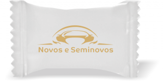 Balas de Brinde Modelo Carros  Seminovos Fundo Branco Duras com Sabor de Frutas - Balinhas Personalizadas