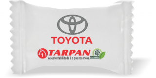 Balas de Brinde TOYOTA Duras com Sabor de Frutas - Balinhas Personalizadas