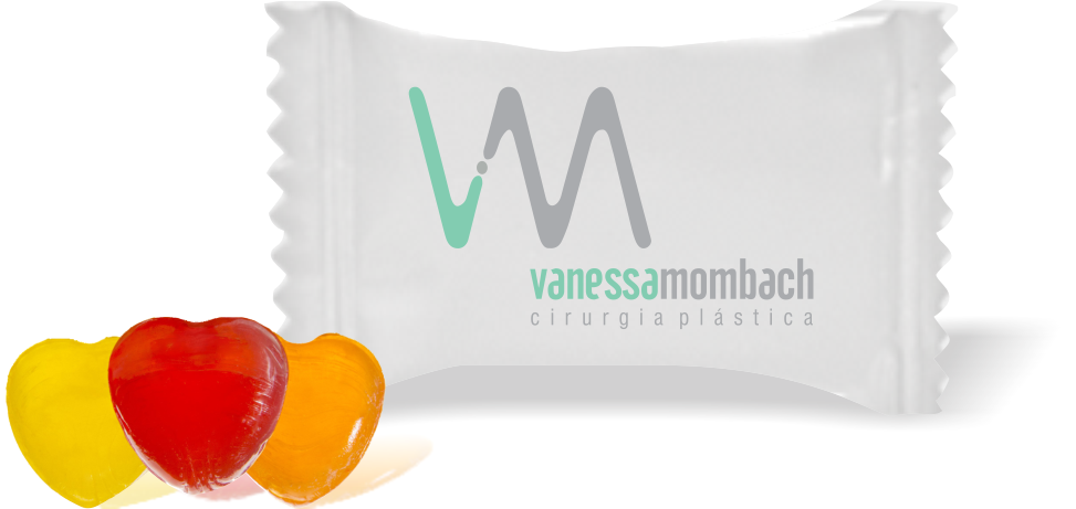 Balas de Brinde Vanessa Mombach Duras com Sabor de Frutas - Balinhas Personalizadas