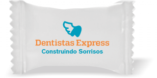 Balas de Brinde Dentistas Express Duras com Sabor de Frutas - Balinhas Personalizadas