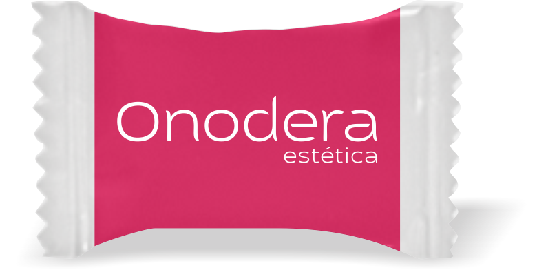 Balas de Brinde Onodera Estética Duras com Sabor de Frutas - Balinhas Personalizadas