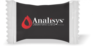 Balas de Brinde Analisys Laboratório Duras com Sabor de Frutas - Balinhas Personalizadas
