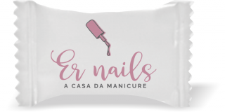 Balas de Brinde Er nails Duras com Sabor de Frutas - Balinhas Personalizadas