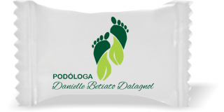 Balas de Brinde Podóloga Danielle Duras com Sabor de Frutas - Balinhas Personalizadas