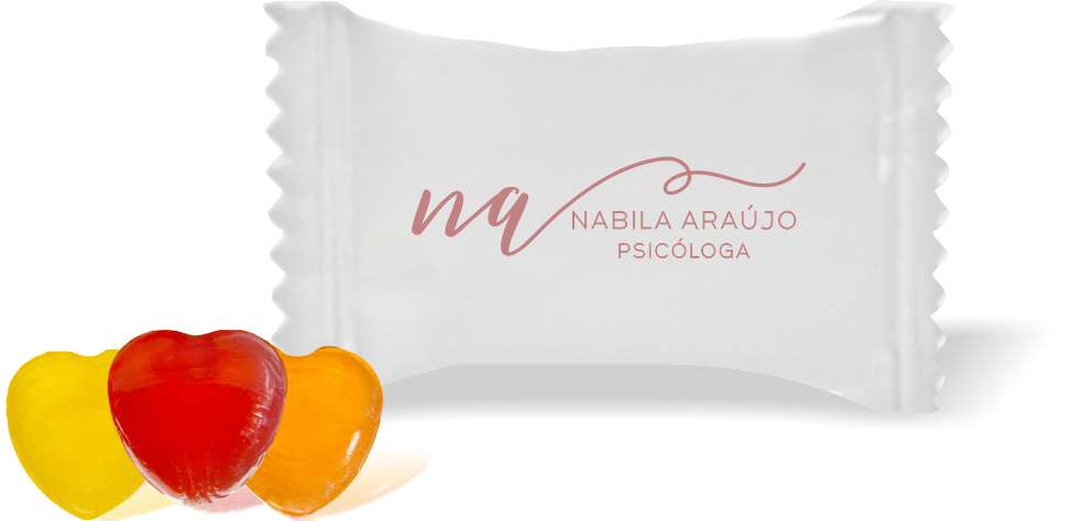 Balas de Brinde Dra. Priscilla Cavalcanti Duras com Sabor de Frutas - Balinhas Personalizadas