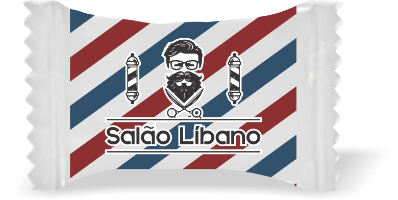 Balas de Brinde Salão Líbano Duras com Sabor de Frutas - Balinhas Personalizadas