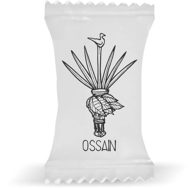 Balas de Brinde Ossain Fundo Branco Duras com Sabor de Frutas - Balinhas Personalizadas