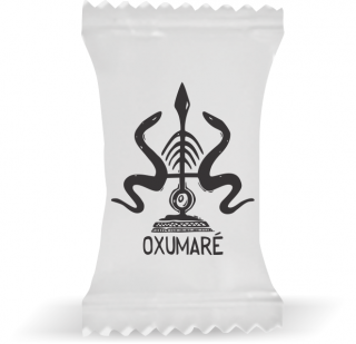 Balas de Brinde Oxumaré Fundo Branco Duras com Sabor de Frutas - Balinhas Personalizadas