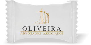 Balas de Brinde  OLIVEIRA Advogados Duras com Sabor de Frutas - Balinhas Personalizadas