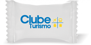 Balas de Brinde Clube Turismo Duras com Sabor de Frutas - Balinhas Personalizadas