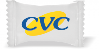 Balas de Brinde CVC Duras com Sabor de Frutas - Balinhas Personalizadas