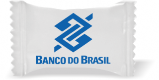 Balas de Brinde Banco do Brasil Duras com Sabor de Frutas - Balinhas Personalizadas