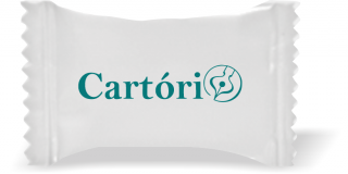 Balas de Brinde Cartório Caneta Fundo Branco Duras com Sabor de Frutas - Balinhas Personalizadas