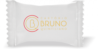 Balas de Brinde Cartório BRUNO Duras com Sabor de Frutas - Balinhas Personalizadas