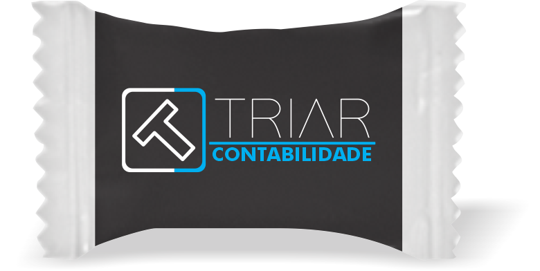 Balas de Brinde TRIAR Contabilidade Duras com Sabor de Frutas - Balinhas Personalizadas