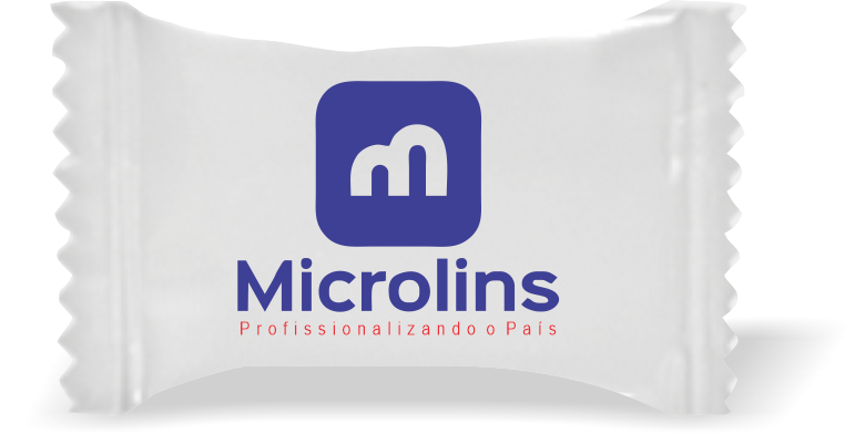 Balas de Brinde Microlins Duras com Sabor de Frutas - Balinhas Personalizadas