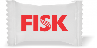 Balas de Brinde FISK Fundo Branco Duras com Sabor de Frutas - Balinhas Personalizadas