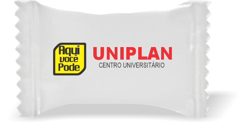 Balas de Brinde UNIPLAN Duras com Sabor de Frutas - Balinhas Personalizadas