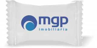 Balas de Brinde mgp Imobiliária Duras com Sabor de Frutas - Balinhas Personalizadas