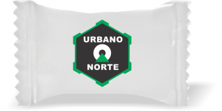 Balas de Brinde  URBANO NORTE Duras com Sabor de Frutas - Balinhas Personalizadas