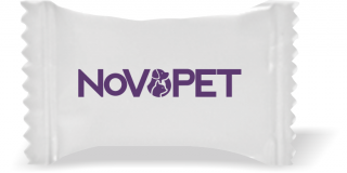 Balas de Brinde NovoPet Shop Duras com Sabor de Frutas - Balinhas Personalizadas