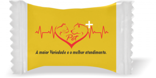 Balas de Brinde + Pet Shop Duras com Sabor de Frutas - Balinhas Personalizadas