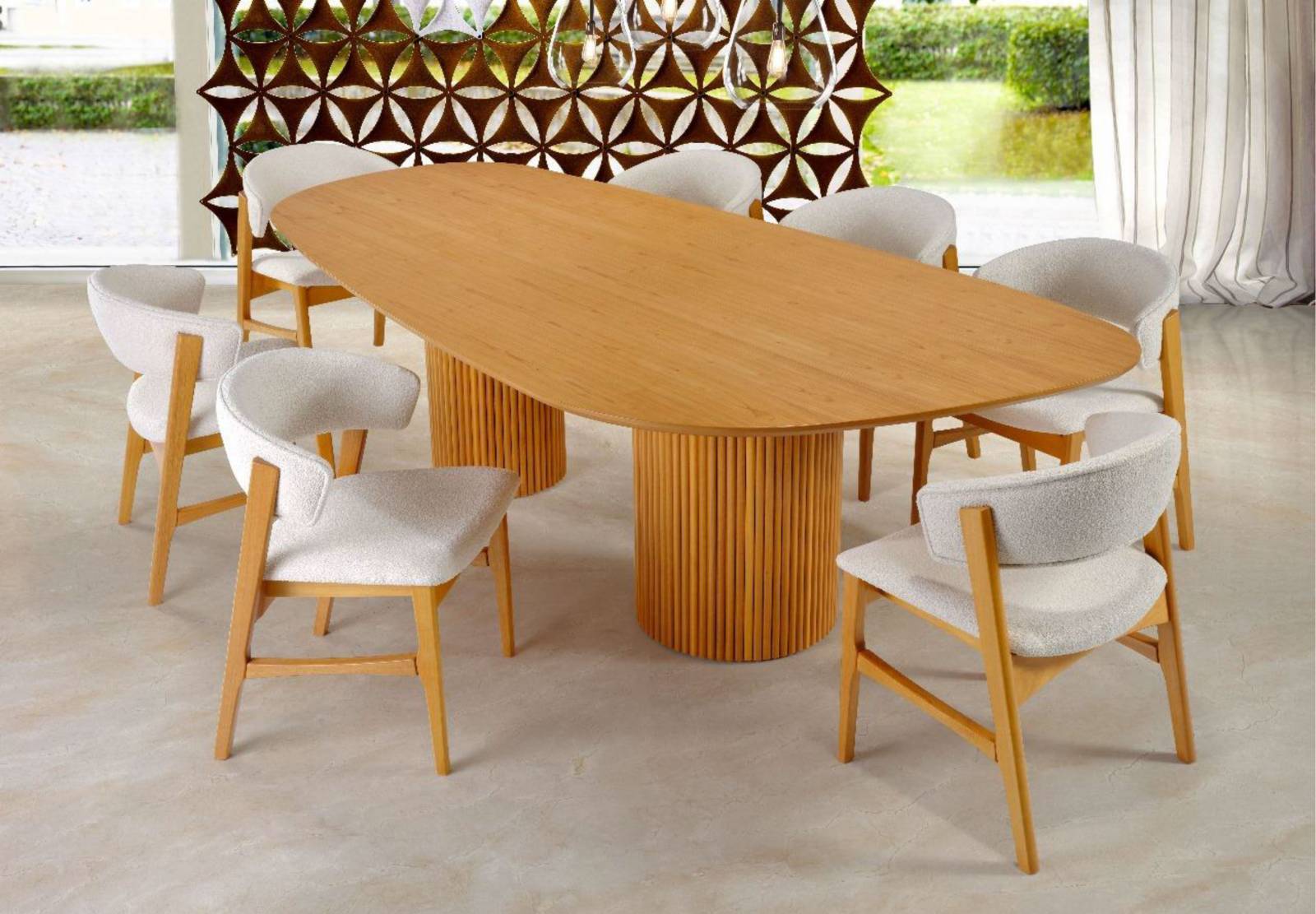 Mesa de Jantar Dior com 8 Cadeiras Dior Diplomata Móveis