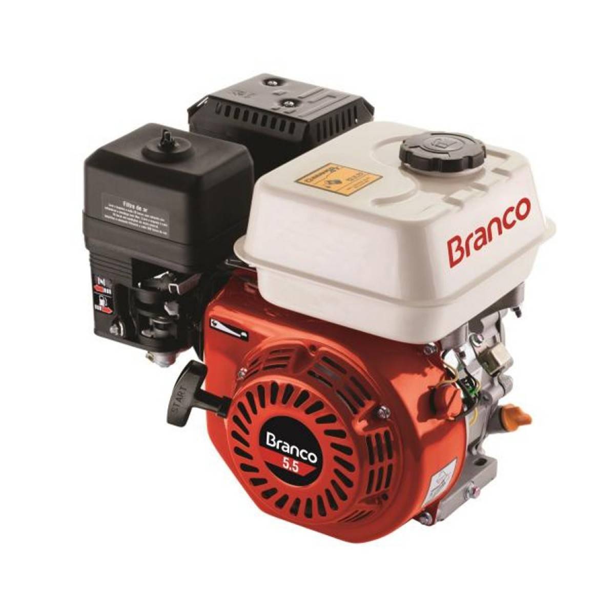 Motor Branco Gasolina B4T 7,0 CV Eixo H. P. Manual S/ alerta