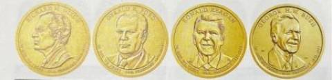 Moeda 1 Dollar Americano - Série Presidentes
