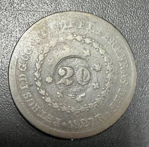 Catálogo Vieira Nº 587 - 40 Réis c/c 20 Réis 1827R