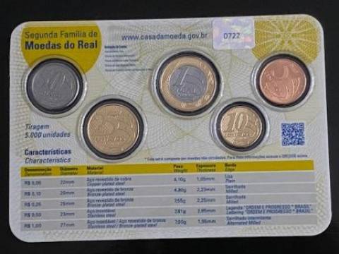 Set das moedas circulantes do Real 2020