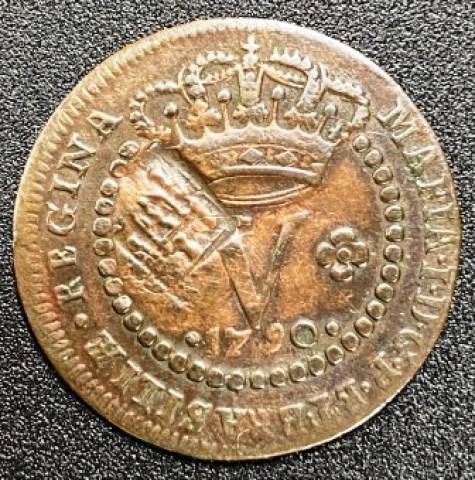 Catálogo Vieira Nº 351 - V Réis c/c Escudete 1790