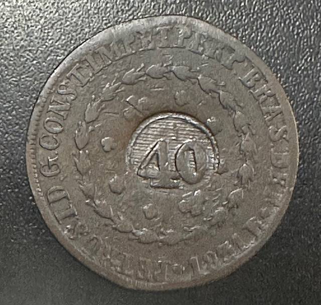 Catálogo vieira Nº 573 - 80 Réis c/c 40 Réis 1831R