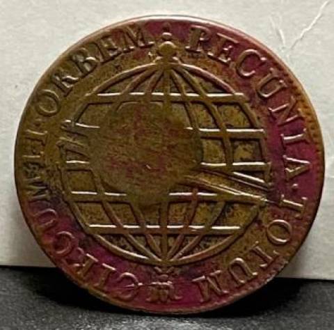 Catálogo Vieira Nº 410A - XL Réis 1822R c/c escudete