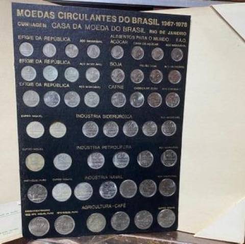 Set de Moedas do Cruzeiro Completa de 1967 a 1978