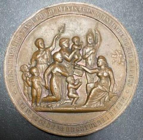 Medalha alusiva ao Presidente do Conselho de Ministros Visconde do Rio Branco