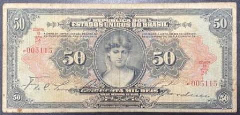 Catálogo Vieira Nº 186 50 Mil Réis 1º Estampa