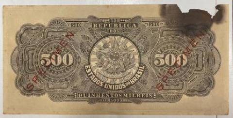 Catálogo Vieira Nº 191 500 Mil Réis 1923