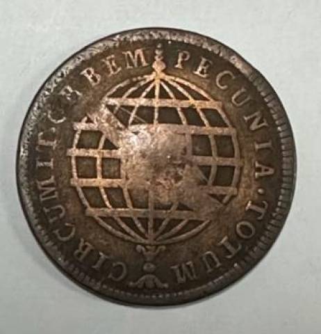 Catálogo Vieira Nº 338 XL Réis c/c Escudete 1786 Coroa Alta