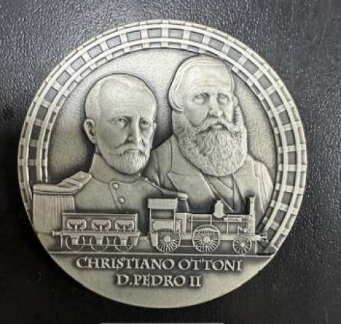 Medalha de Prata Alusiva 150 Anos da Estrada de Ferro Central do Brasil   