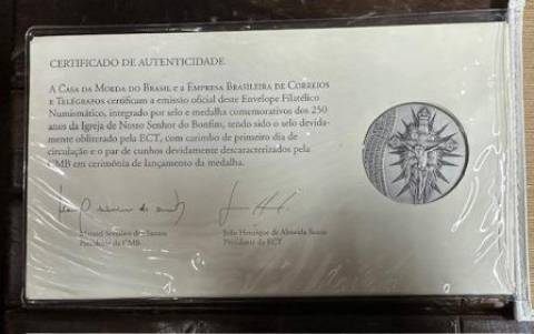 Medalha de Prata Alusiva 250 Anos da Igreja de Nosso Senhor do Bonfim