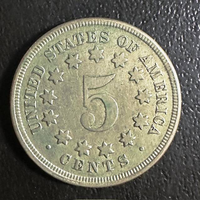 Moeda dos EUA 5 Cent 1867