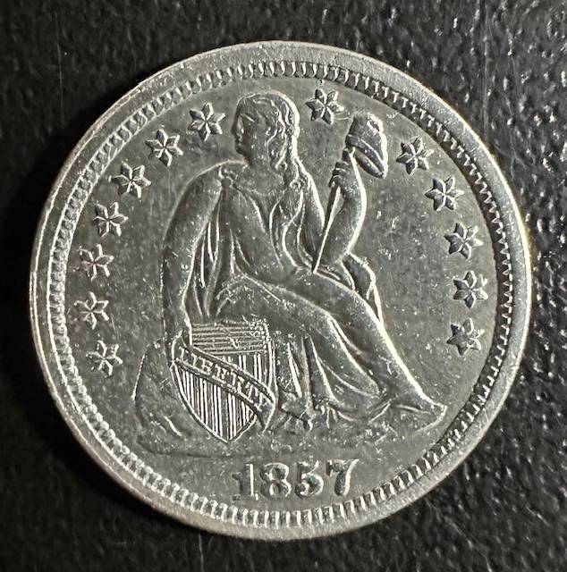Moeda dos EUA  One Dime 1857