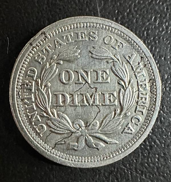 Moeda dos EUA  One Dime 1857